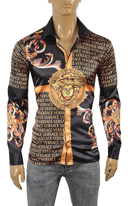 gold digger versace shirt|Men's Luxury and Designer Shirts .